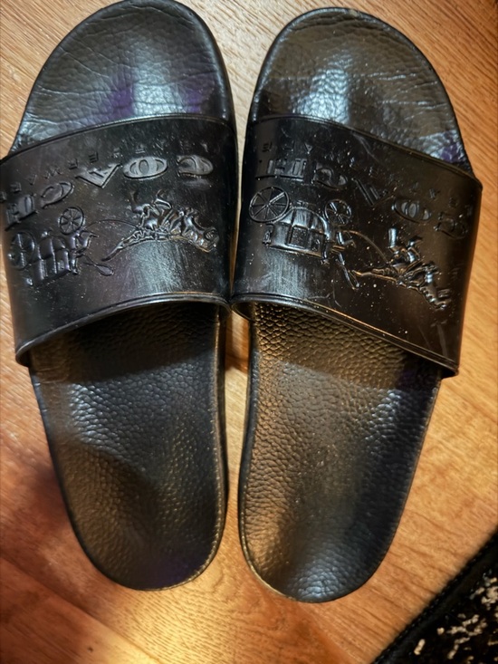 Coach womens black Slide Sandals main image 7